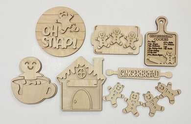 Oh Snap! Gingerbread Cookies Tiered Tray Set