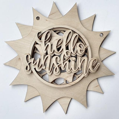 Hello Sunshine Multi Layered Doorhanger