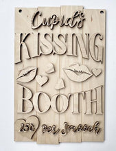 Cupid's Kissing Booth 25 cents per Smooch Rectangle Doorhanger / Sign