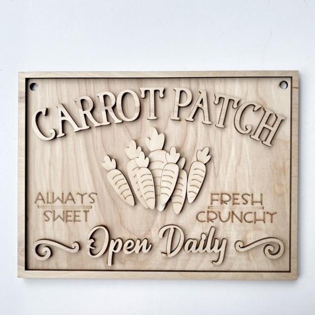 Carrot Patch Open Daily Always Sweet Fresh Crunchy Rectangle Doorhanger / Sign