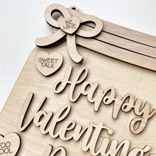 Happy Valentine's Day Mason Jar with Heart Cutouts Doorhanger / Sign