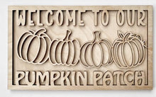Welcome to Our Pumpkin Patch Pumpkin Cutouts Rectangle Doorhanger / Sign