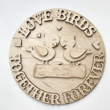 Love Birds Together Forever Valentine's Day Round Doorhanger