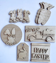 Happy Easter Hip Hop Bunnies Easter Tiered Tray Set