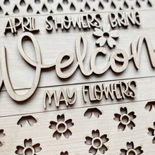 April Showers Bring May Flowers Welcome Round Doorhanger