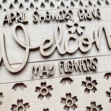 April Showers Bring May Flowers Welcome Round Doorhanger