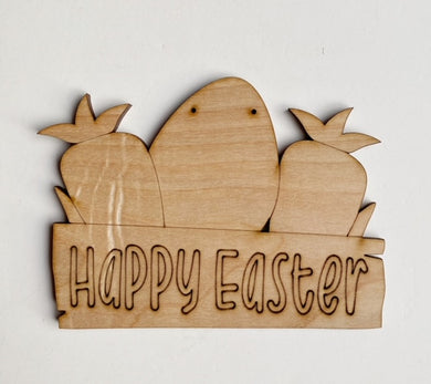 Happy Easter Carrots & Egg Blank