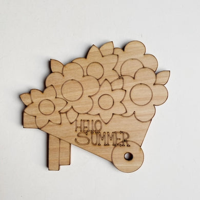 Wheelbarrow Full of Flowers Blank