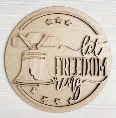 Let Freedom Ring Liberty Bell Round Doorhanger