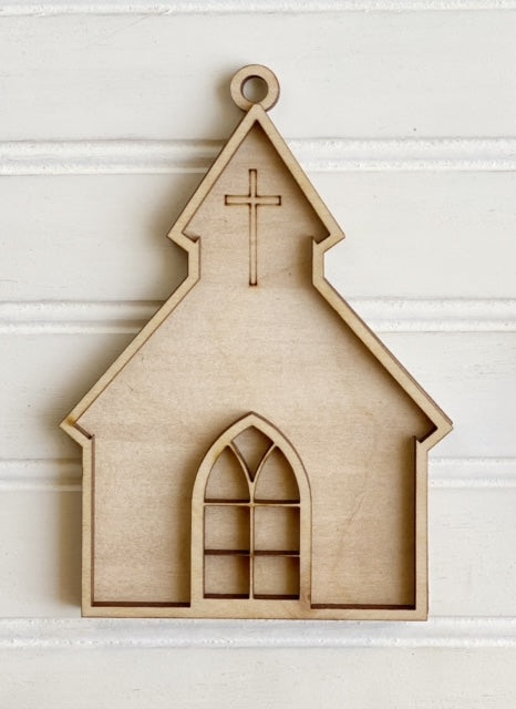 Church Double Layered Ornament