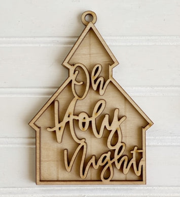 Church O Holy Night Double Layered Ornament