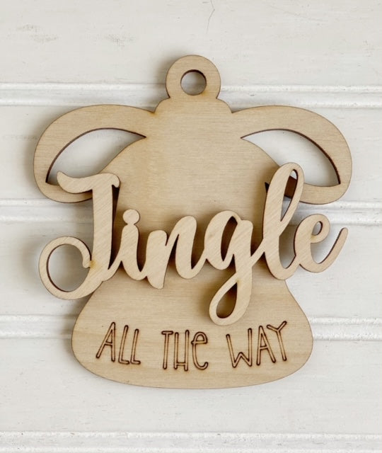 Jingle All The Way Double Layered Ornament