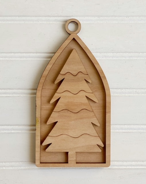 Arch Christmas Tree Double Layer Ornament