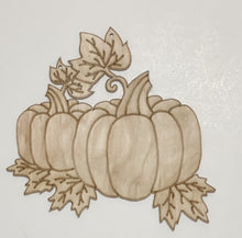 Fall Pumpkins with Leaves Blank Cutout