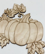 Fall Pumpkins with Leaves Blank Cutout