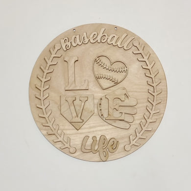 Baseball Life Love Round