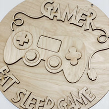 Gamer Eat Sleep Game Video Game Controller Round