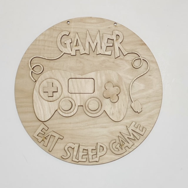 Gamer Eat Sleep Game Video Game Controller Round