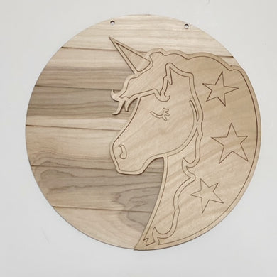 Unicorn and Stars Round