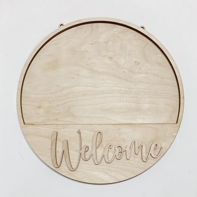 Interchangeable Welcome Round Doorhanger and Inserts