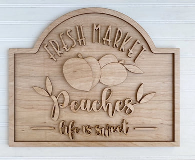 Peaches Fresh Market Life Is Sweet Multi-Layered Shelf Sitter