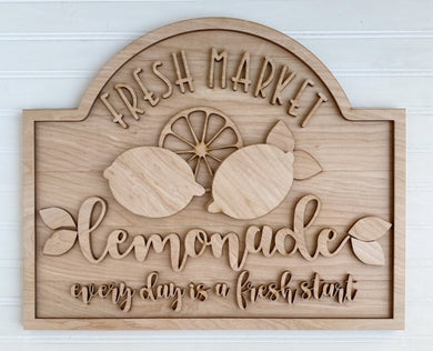 Lemonade Fresh Market Every Day Is A Fresh Start Multi-Layered Shelf Sitter