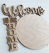 Welcome To Our Home Interchangeable Doorhanger with 12 Seasonal Inserts