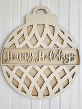 Happy Holidays Christmas Ornament Round Doorhanger