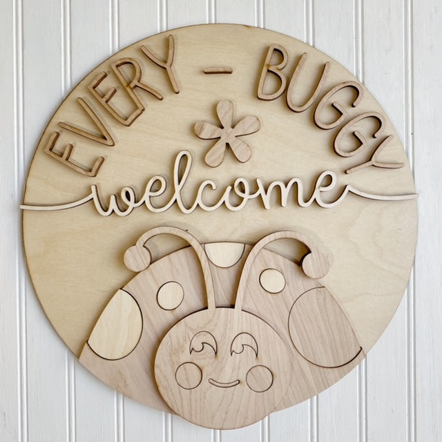Every Buggy Welcome Round Doorhanger