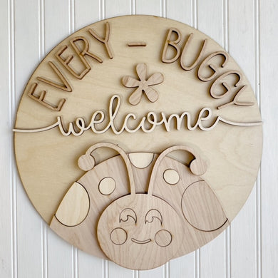 Every Buggy Welcome Round Doorhanger