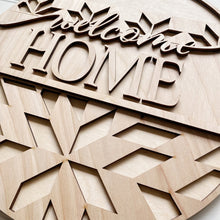 Welcome Home Star Quilt Pattern Round Doorhanger