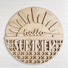 Hello Summer Boho Sunshine Round Doorhanger