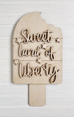 Sweet Land of Liberty Popsicle Doorhanger