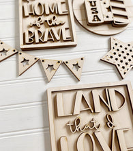 Land That I Love Home of the Brave Tiered Tray Set