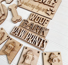 Woof Bark PawPrints Home is Where My Dogs Are Tiered Tray Set