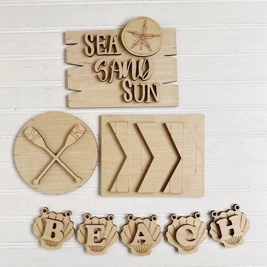 Sea Sand Sun Beach Tiered Tray Set