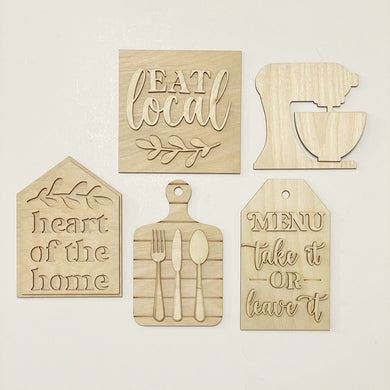 Eat Local Heart of the Home Menu Take It Or Leave It Tiered Tray Set