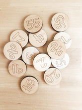 Wood Number Coins - Math Manipulatives - Educational Game - Montessori - Homeschool - Preschool Learning - Math Activities - Counting Games