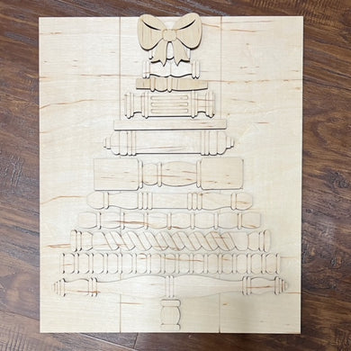 Spindle Christmas Tree Doorhanger