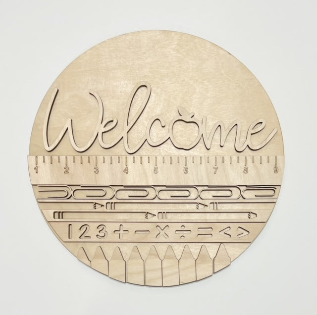 Welcom Ruler Welcome Classroom Ruler Teacher Round Doorhanger – Sawdust & Swirls