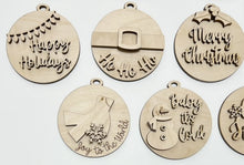 Traditional Christmas Ornament Set of 10 Round Ornaments