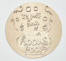 It's Just a Bunch of Hocus Pocus Halloween Round Doorhanger