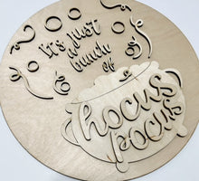 It's Just a Bunch of Hocus Pocus Halloween Round Doorhanger