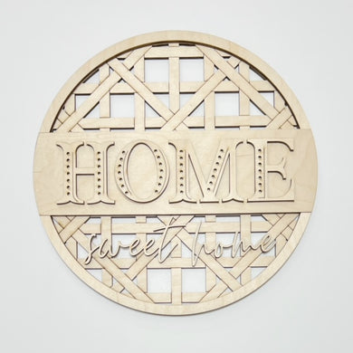 Tobacco Basket Decorative Home Sweet Home Round Doorhanger
