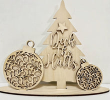 Christmas Tree Ornaments Deck the Halls Shelf Sitter