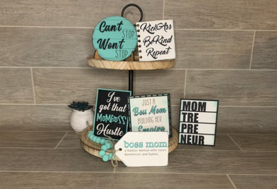 Mom Boss Tiered Tray Set