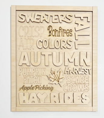 Fall Autunm Sweaters Bonfires Hay Rides Apple Picking Doorhanger