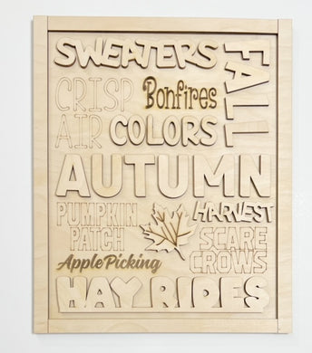 Fall Autunm Sweaters Bonfires Hay Rides Apple Picking Doorhanger