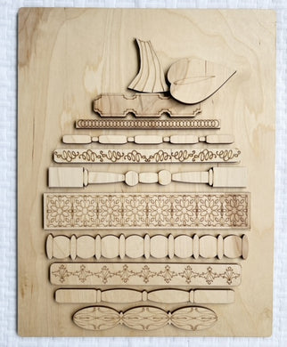 Pumpkin Spindle Doorhanger Horizontal Spindles