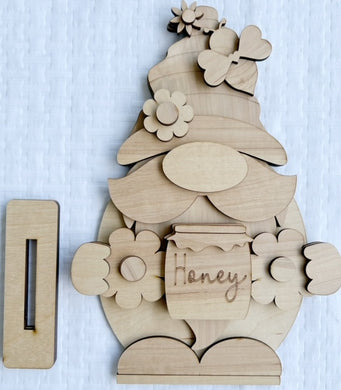 Honey Bee Spring Standing Gnome Shelf Sitter